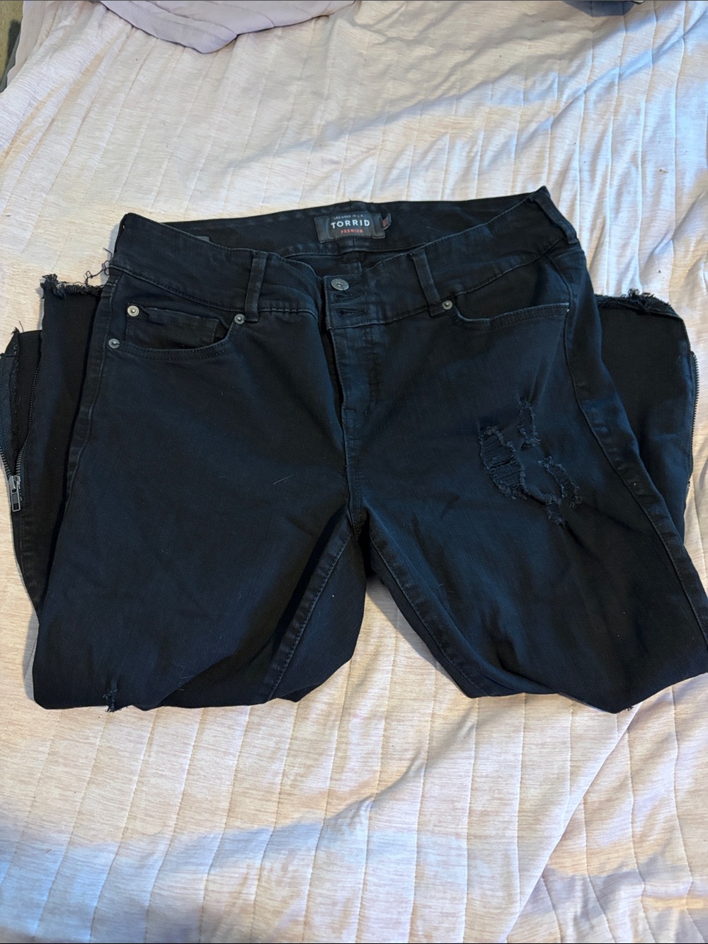 torrid Black Ripped Skinny Jeans